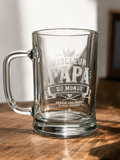 Chope en Verre Gravée "Meilleur Papa du Monde" - 500 ml