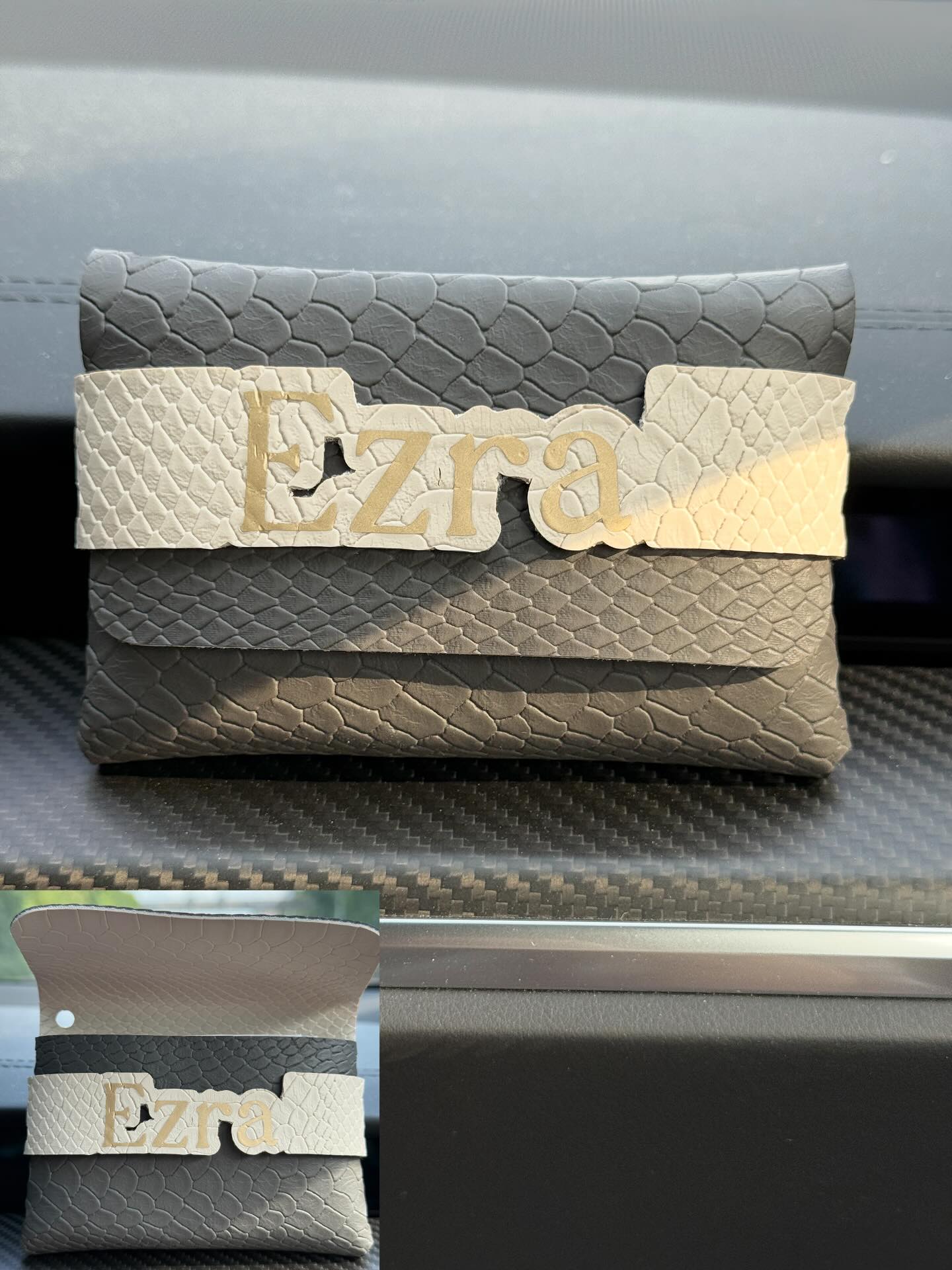 Porte-Monnaie Vegan Personnalisé au Prénom - Effet Python