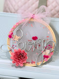 Couronne de Fleurs Séchées Personnalisée au Prénom