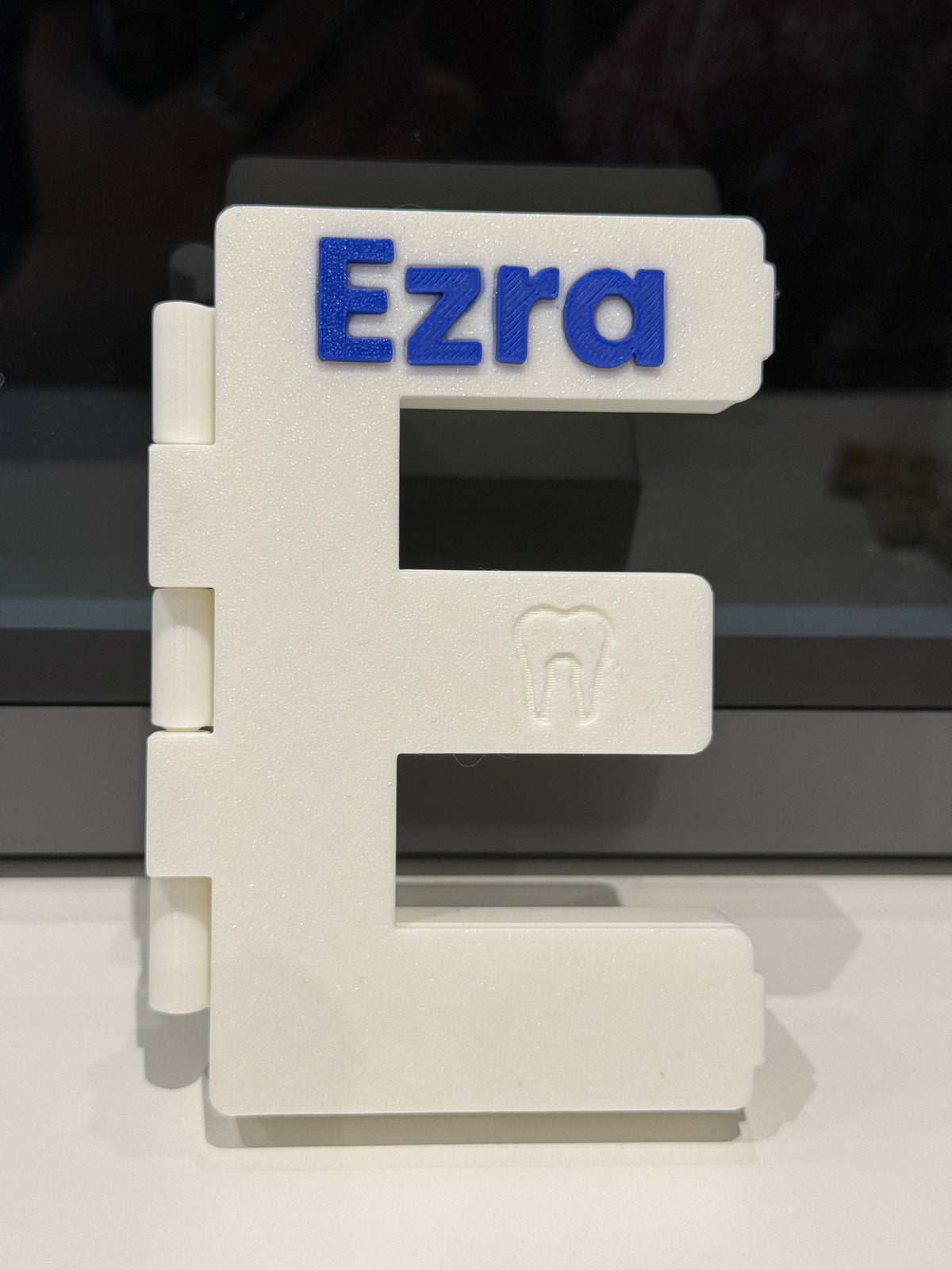 Boîte à dents de lait personnalisée avec prénom – lettre pliable 3D