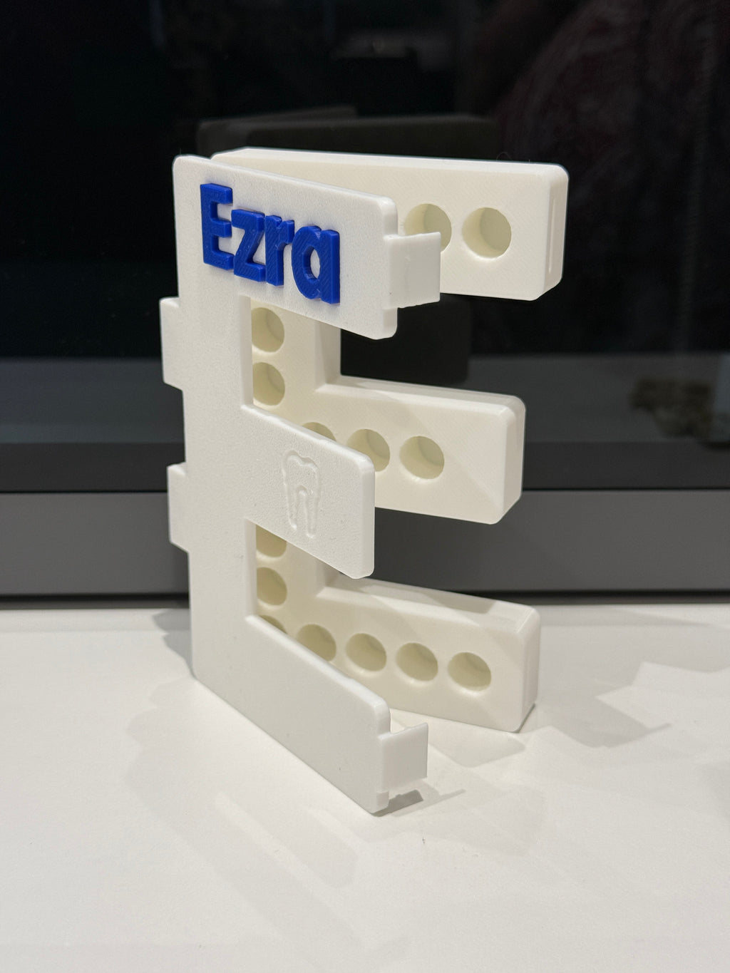 Boîte à dents de lait personnalisée avec prénom – lettre pliable 3D