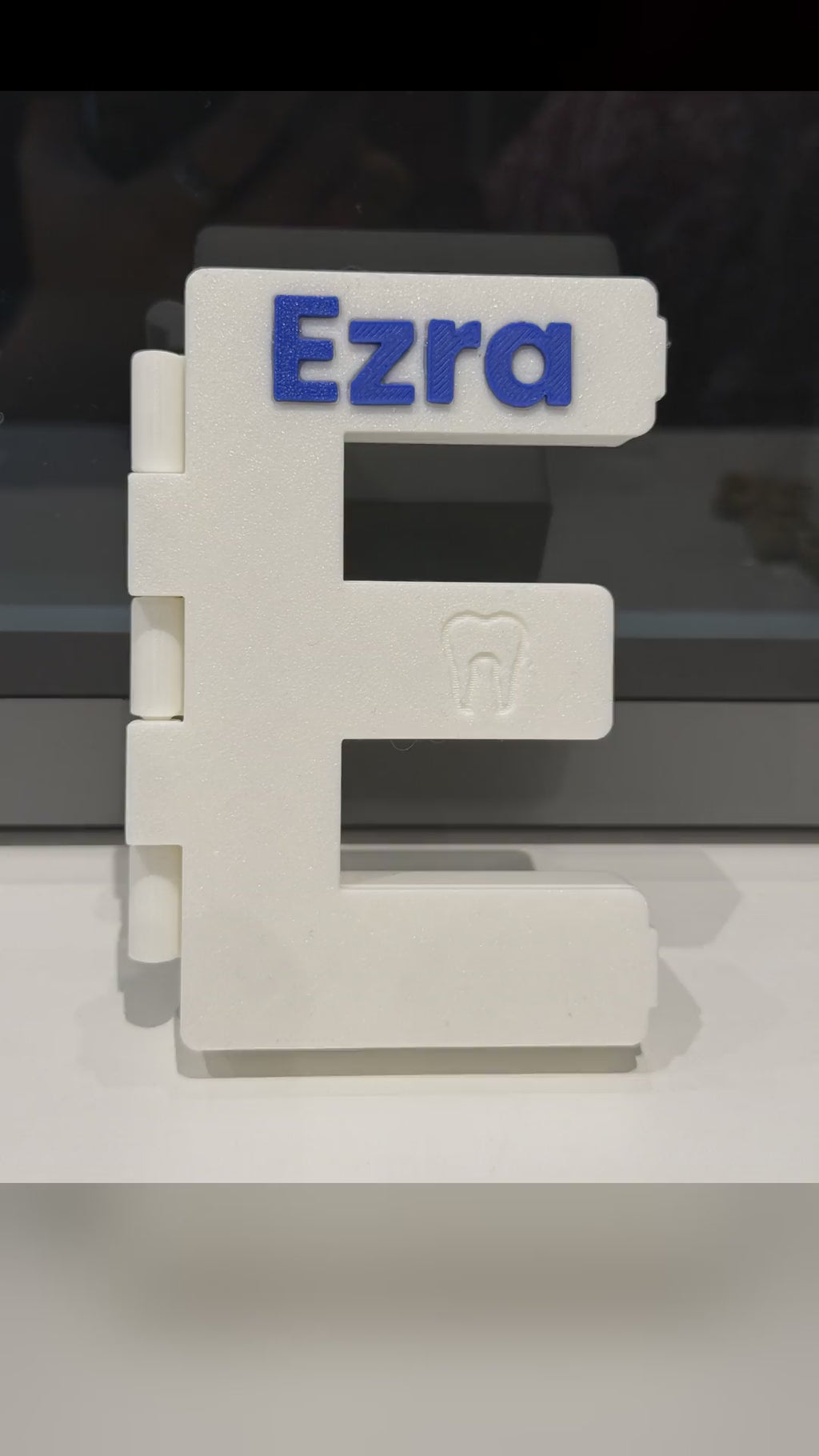 Boîte à dents de lait personnalisée avec prénom – lettre pliable 3D
